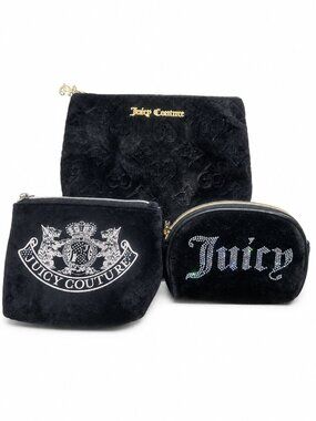Juicy Couture Velour Cosmetic Bags, Set of 3, Y2K Nostalgia